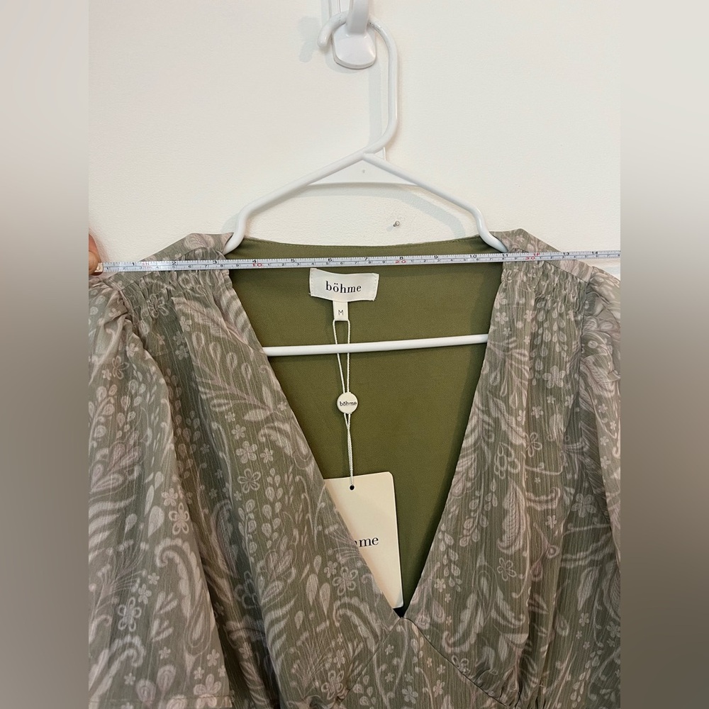 NWT Bohme Green Kasen Maxi Dress Size M - Picture 12 of 16